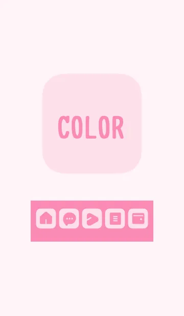 [LINE着せ替え] pink color B06 modifiedの画像1