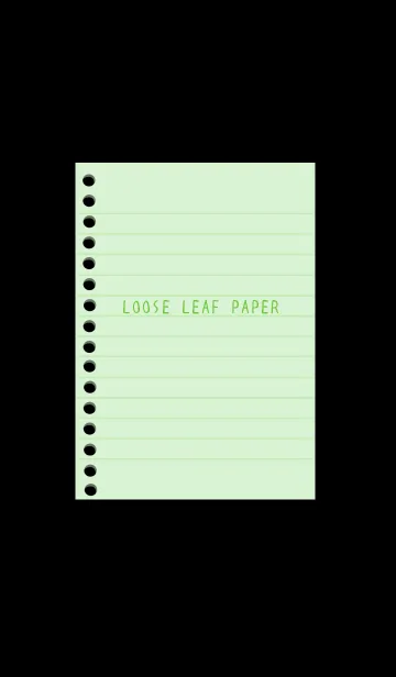 [LINE着せ替え] カラールーズリーフ/パステルグリーン/黒の画像1