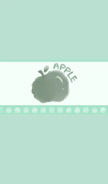 [LINE着せ替え] Smudged apple J-mint greenの画像1