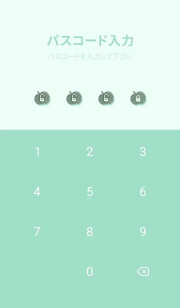 [LINE着せ替え] Smudged apple J-mint greenの画像4