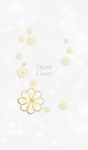 [LINE着せ替え] グレー : 全運気上昇！ Snow cloverの画像1