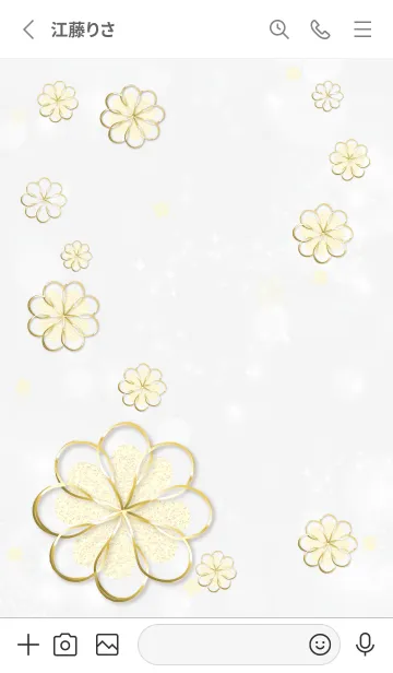 [LINE着せ替え] グレー : 全運気上昇！ Snow cloverの画像2