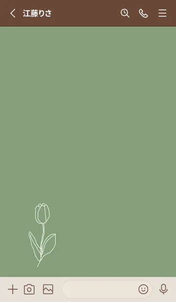 [LINE着せ替え] art_tulip (dusty green)の画像2