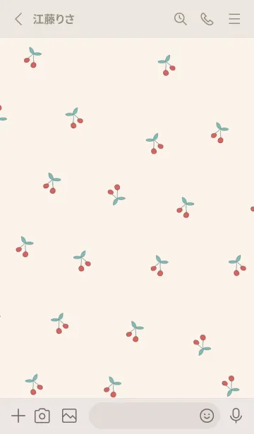 [LINE着せ替え] cherry_pattern #sweetpinkの画像2