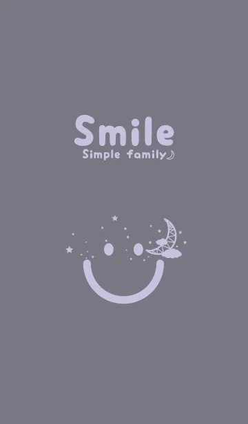 [LINE着せ替え] スマイル＆三日月 ライラックヘイズィの画像1