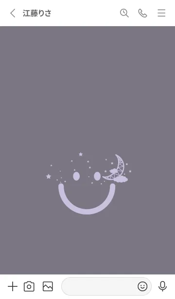 [LINE着せ替え] スマイル＆三日月 ライラックヘイズィの画像2