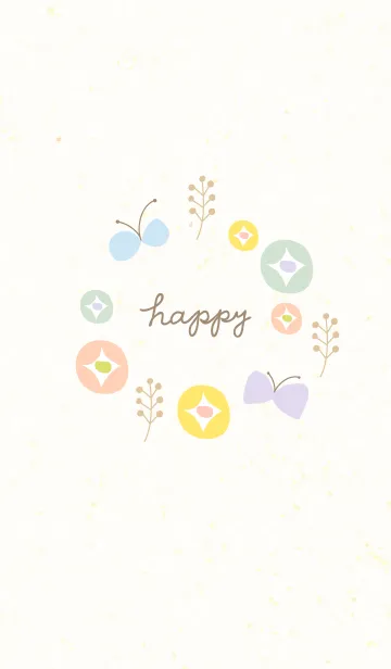 [LINE着せ替え] 北欧風 蝶と花12の画像1