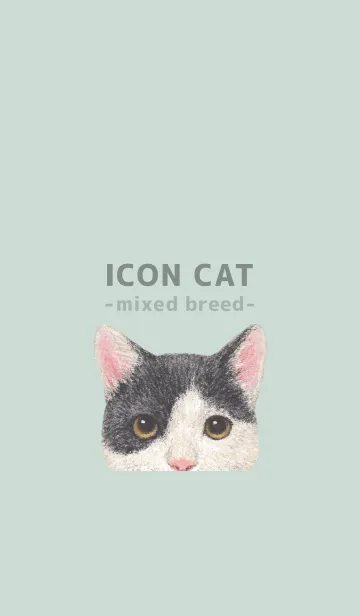 [LINE着せ替え] ICON CAT - ミックス - PASTEL GR/11の画像1