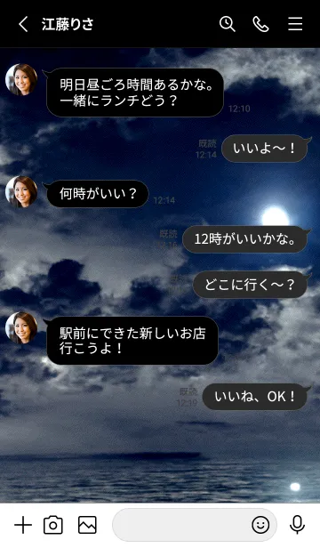 [LINE着せ替え] 夜の月 月の海 #DkP_118。の画像3