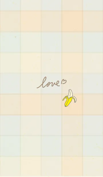 [LINE着せ替え] チェック柄 バナナ26の画像1