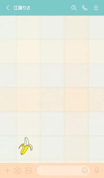 [LINE着せ替え] チェック柄 バナナ26の画像2