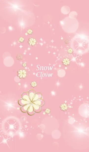 [LINE着せ替え] ピンク : 全運気上昇！ Snow cloverの画像1