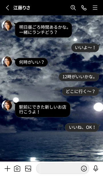 [LINE着せ替え] 夜の月 月の海 #DkP_110。の画像3