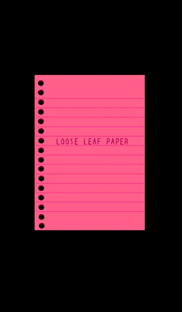 [LINE着せ替え] カラールーズリーフ/蛍光レッド/ブラックの画像1