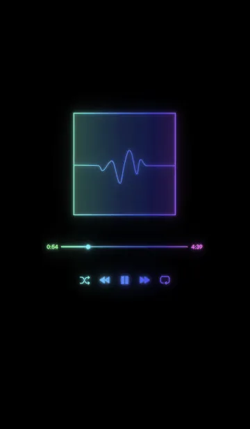 [LINE着せ替え] MUSIC PLAYER - GLOW - ブラック 80の画像1