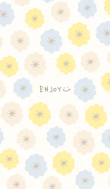 [LINE着せ替え] 北欧お花3カラフル11の画像1