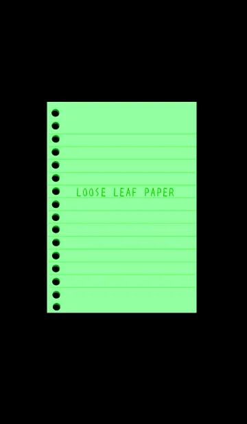 [LINE着せ替え] カラールーズリーフ/蛍光グリーン/ブラックの画像1