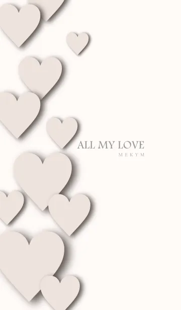 [LINE着せ替え] ALL MY LOVE BEIGEHEART-MEKYM 8の画像1