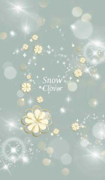 [LINE着せ替え] ベージュカーキ : 全運気上昇！ Snow cloverの画像1