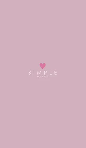 [LINE着せ替え] DUSKY PINK - SIMPLE HEART 14の画像1