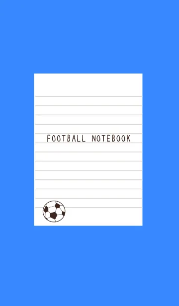 [LINE着せ替え] FOOTBALL NOTEBOOK/ブルー/ホワイトの画像1
