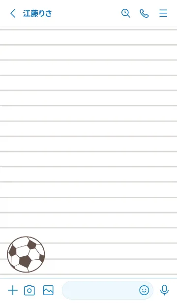 [LINE着せ替え] FOOTBALL NOTEBOOK/ブルー/ホワイトの画像2