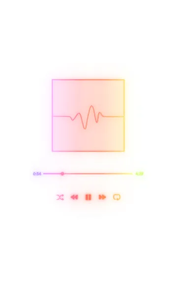 [LINE着せ替え] MUSIC PLAYER - GLOW - ホワイト 20の画像1