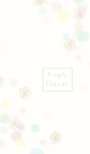 [LINE着せ替え] シンプル パステル フラワーの画像1