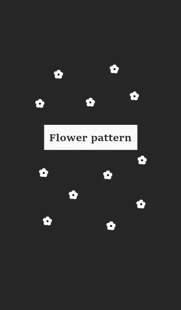 [LINE着せ替え] flower pattern(黒)の画像1