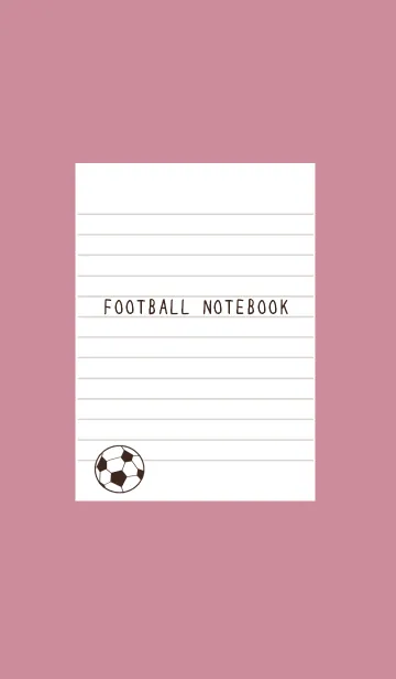 [LINE着せ替え] FOOTBALL NOTEBOOK/くすみレッドの画像1