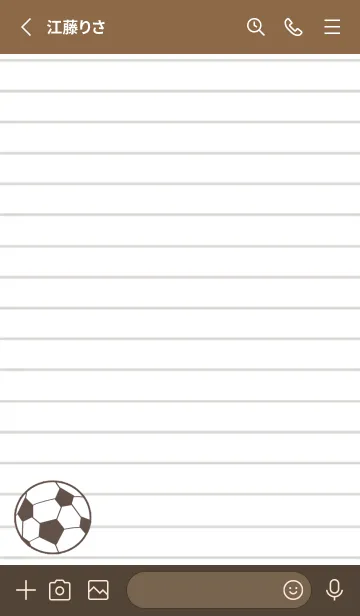 [LINE着せ替え] FOOTBALL NOTEBOOK/くすみレッドの画像2