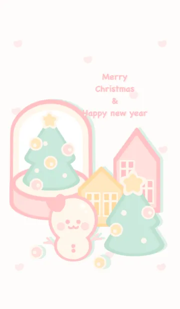 [LINE着せ替え] Pastel Christmas townの画像1