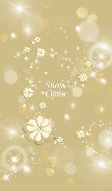 [LINE着せ替え] ベージュネイビー:全運気上昇！ Snow cloverの画像1