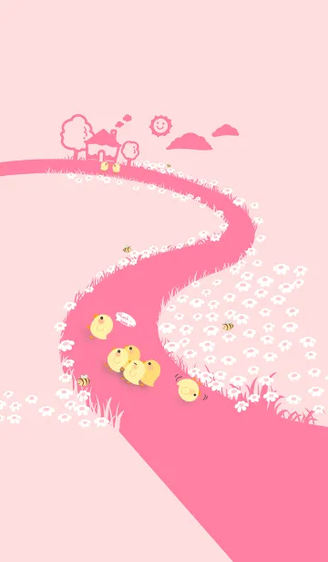 [LINE着せ替え] quack... keep up！ J-Pink Gardenの画像1