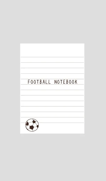 [LINE着せ替え] FOOTBALL NOTEBOOK/グレイの画像1