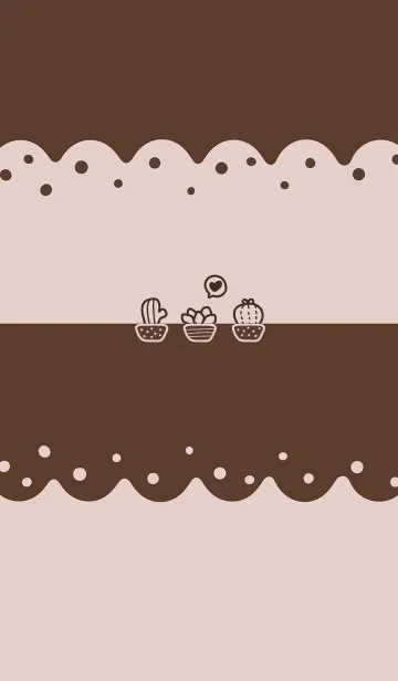 [LINE着せ替え] Wave Bubble SucculentJ-Chocolate Milk. Bの画像1