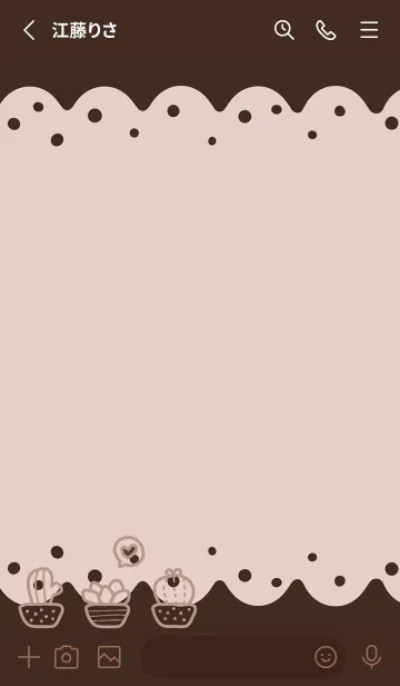 [LINE着せ替え] Wave Bubble SucculentJ-Chocolate Milk. Bの画像2