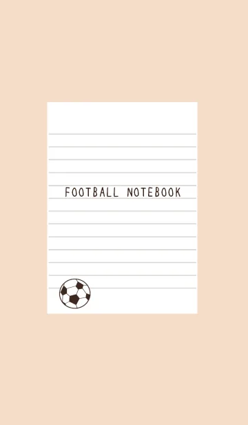 [LINE着せ替え] FOOTBALL NOTEBOOK/ピンクベージュの画像1