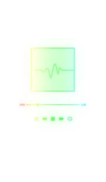 [LINE着せ替え] MUSIC PLAYER - GLOW - ホワイト 50の画像1