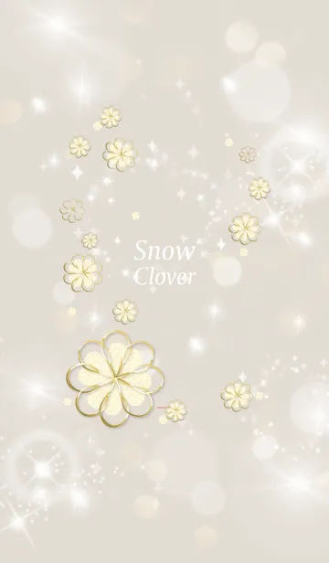 [LINE着せ替え] ベージュピンク : 全運気上昇！ Snow cloverの画像1