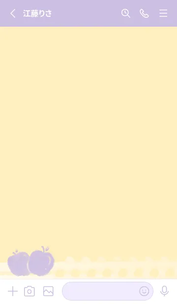 [LINE着せ替え] Smudge Apple J-Light Yellow. Purpleの画像2