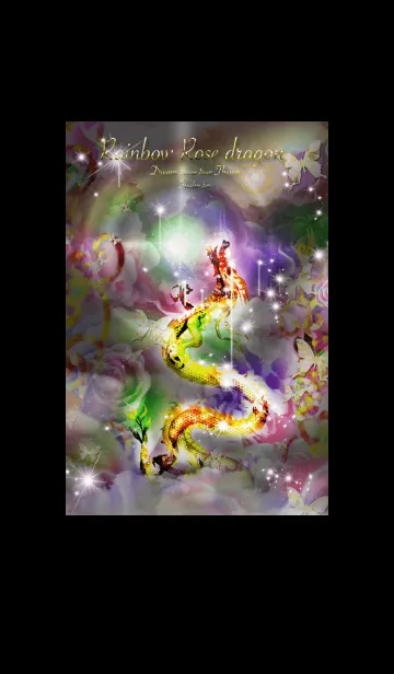 [LINE着せ替え] 運気最強にする着せ替え 虹色薔薇と昇龍4#の画像1