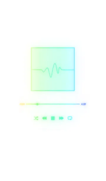 [LINE着せ替え] MUSIC PLAYER - GLOW - ホワイト 60の画像1