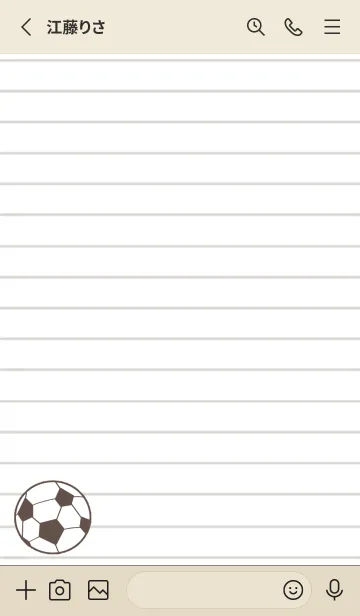 [LINE着せ替え] FOOTBALL NOTEBOOK/レッド/ベージュの画像2