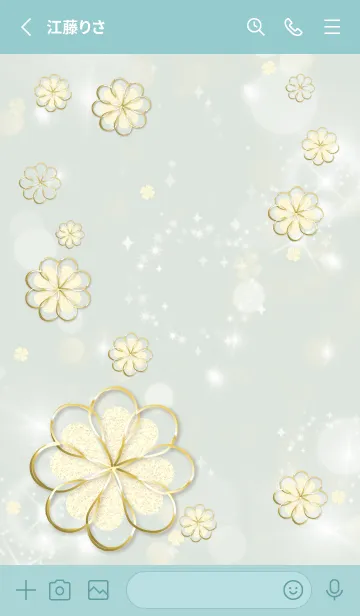 [LINE着せ替え] ミントグリーン : 全運気上昇！ Snow cloverの画像2