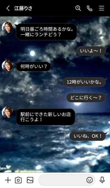 [LINE着せ替え] 夜の月 月の海 #DkR_8。の画像3