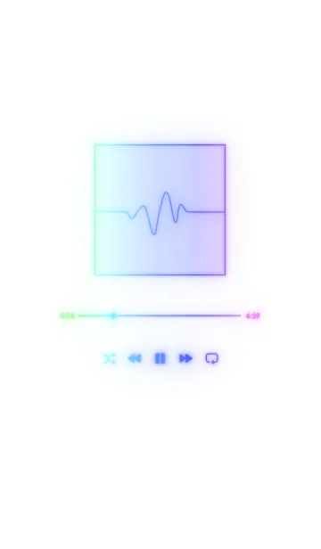 [LINE着せ替え] MUSIC PLAYER - GLOW - ホワイト 80の画像1