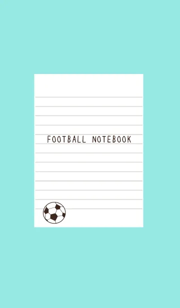 [LINE着せ替え] FOOTBALL NOTEBOOK/ブルーグリーンの画像1