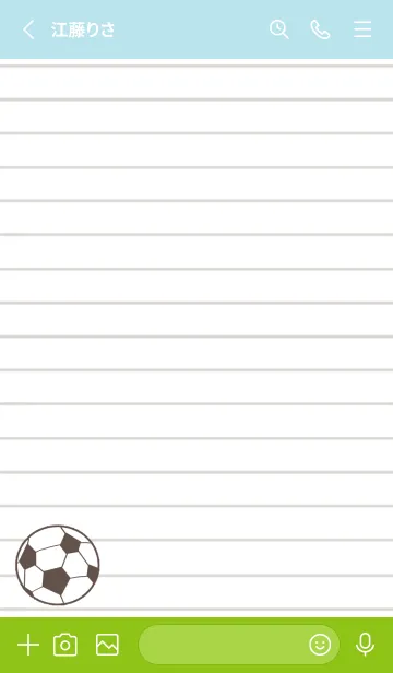 [LINE着せ替え] FOOTBALL NOTEBOOK/ブルーグリーンの画像2