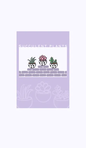 [LINE着せ替え] Succulents J-Pink Purpleの画像1